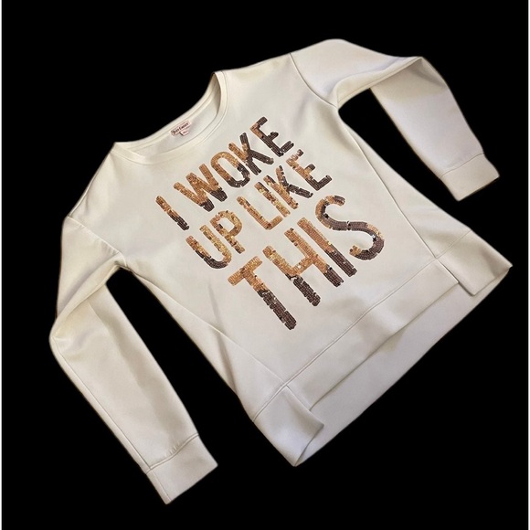 Juicy Couture Tops - M Juicy Couture Sweatshirt White & Gold
